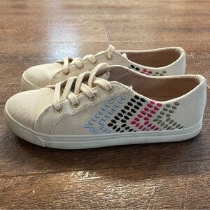 Jack Rogers Canvas Embroidered Sneakers